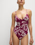 Marks & Spencer "Tummy Control Palm Print Plunge Swimsuit"